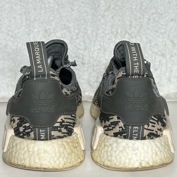 Adidas Mens NMD R1 Grey Four/Linen White Running Athletic Sneakers Shoes SZ 12 - Picture 4 of 11